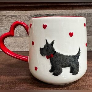 Gorgeous  🥰 Schnauzer 🐶 Ceramic Mug with  Red Hearts - NEW